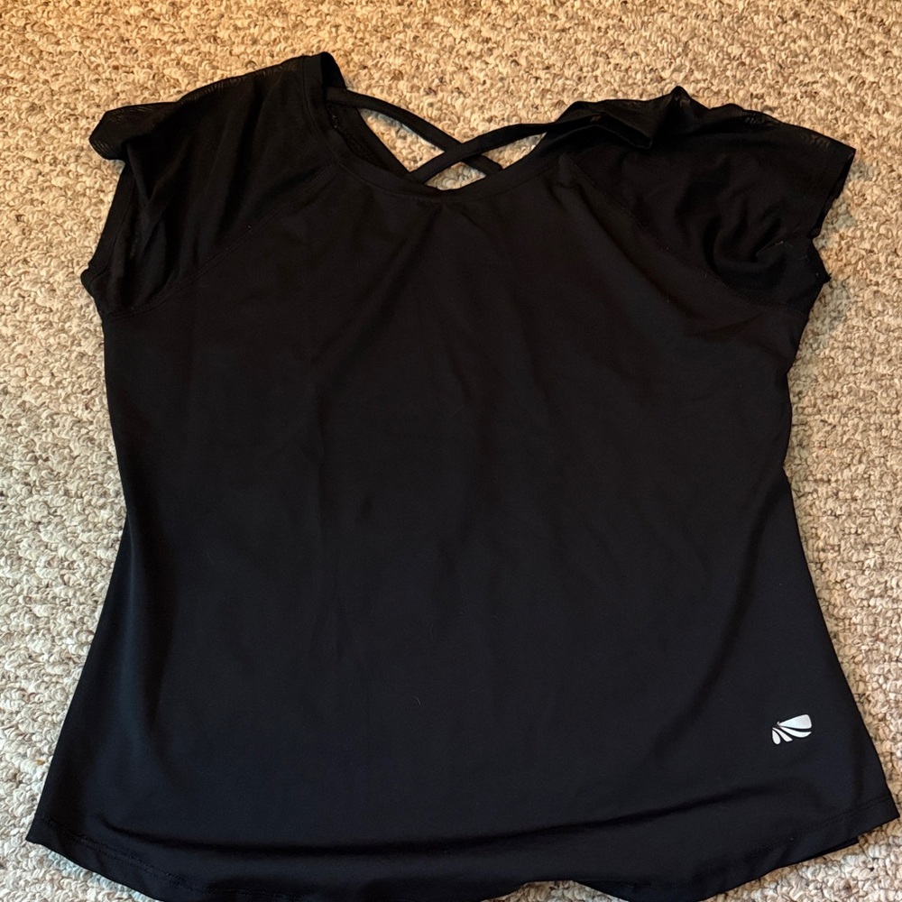 Marika Black Workout Short Sleeve Top